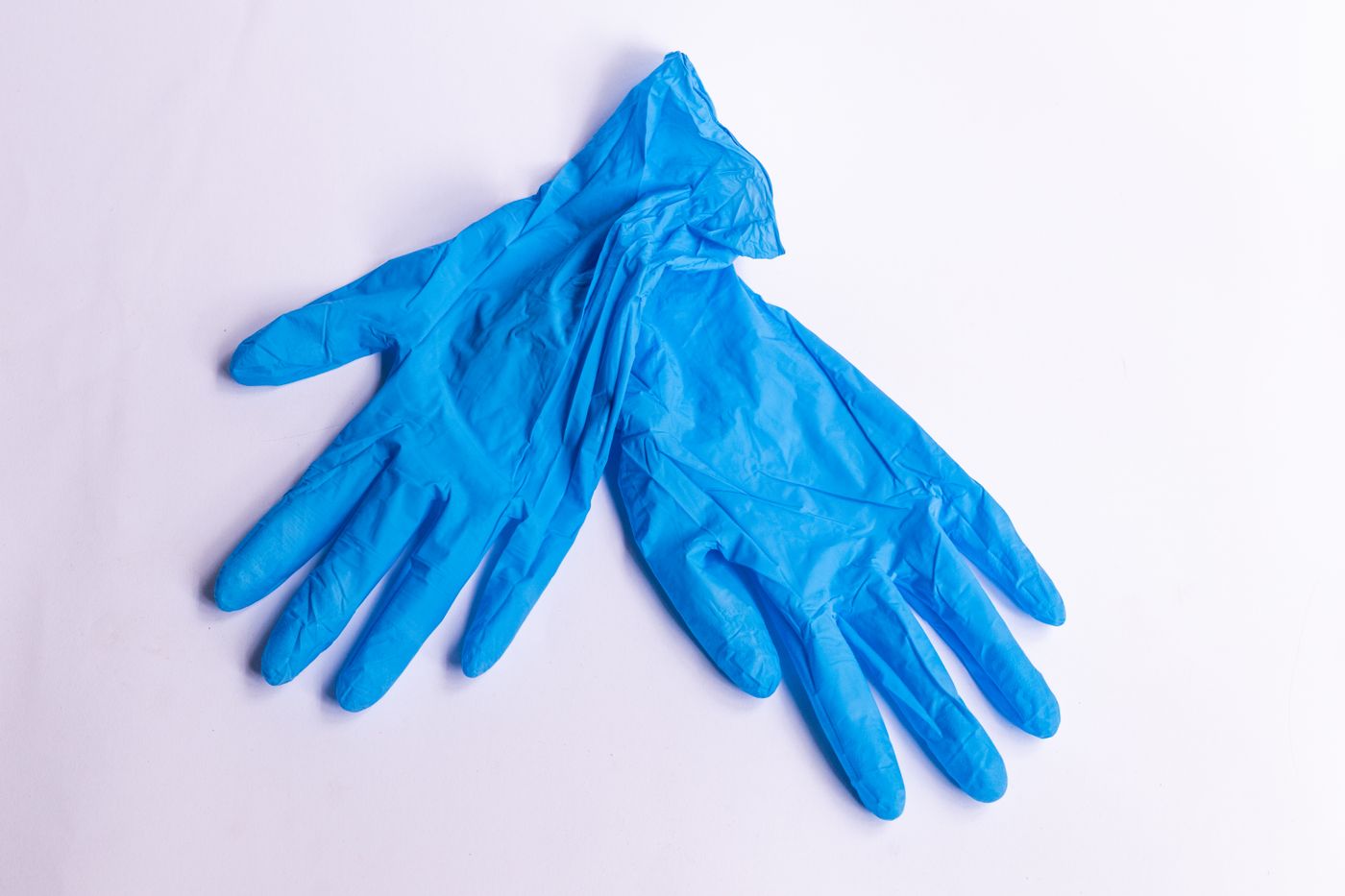 Blaue Nitril-Einmalhandschuhe